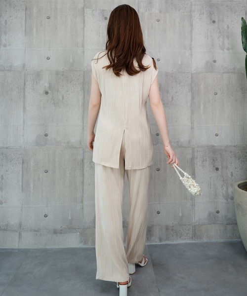 DRESS PLUS(ドレスプラス)の「カットソーセットアップ パンツドレス(セットアップ・レディース・アイボリー/ブラック・M)」の22枚目の写真