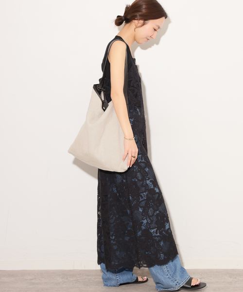 JOURNAL STANDARD relume（ジャーナルスタンダード　レリューム）の「［26SS新作］スカラレースキャミワンピース（ワンピース・レディース・ブラック/アイボリー・FREE）」の5枚目の写真