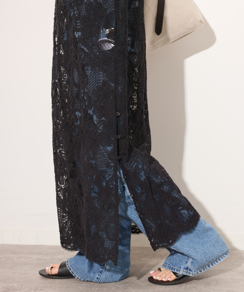 JOURNAL STANDARD relume（ジャーナルスタンダード　レリューム）の「［26SS新作］スカラレースキャミワンピース（ワンピース・レディース・ブラック/アイボリー・FREE）」の8枚目の写真