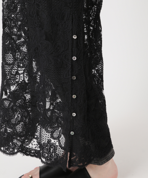 JOURNAL STANDARD relume（ジャーナルスタンダード　レリューム）の「［26SS新作］スカラレースキャミワンピース（ワンピース・レディース・ブラック/アイボリー・FREE）」の21枚目の写真