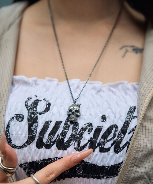 Subciety(サブサエティ)の「Metal necklace-mexican skull-(ネックレス・メンズ・アンティークゴールド/アンティークシルバー・FREE)」の9枚目の写真