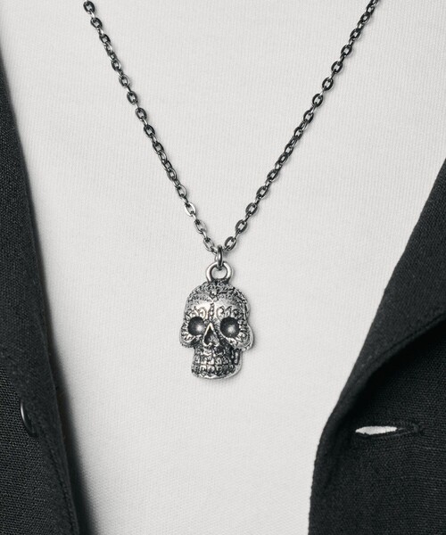 Subciety(サブサエティ)の「Metal necklace-mexican skull-(ネックレス・メンズ・アンティークゴールド/アンティークシルバー・FREE)」の13枚目の写真