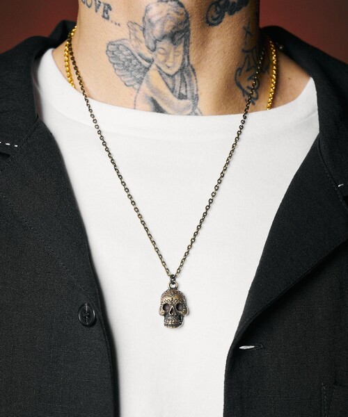Subciety(サブサエティ)の「Metal necklace-mexican skull-(ネックレス・メンズ・アンティークゴールド/アンティークシルバー・FREE)」の21枚目の写真