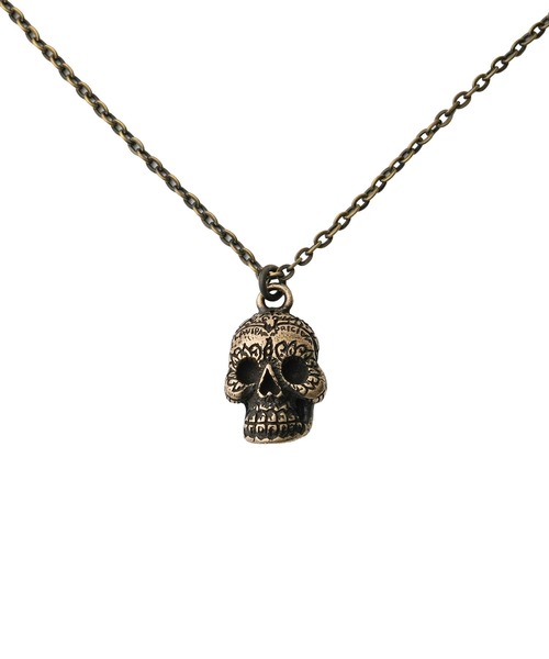 Subciety(サブサエティ)の「Metal necklace-mexican skull-(ネックレス・メンズ・アンティークゴールド/アンティークシルバー・FREE)」の3枚目の写真