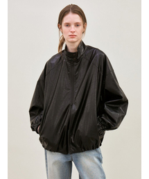le（ル）の「faux leather high-neck jacket (black)（ライダースジャケット）」