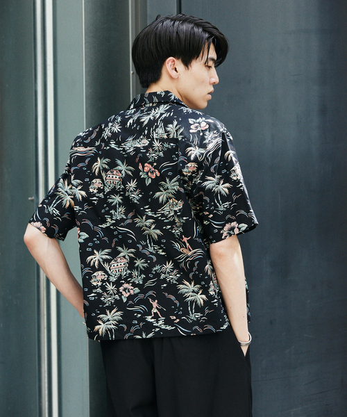 JOURNAL STANDARD(ジャーナルスタンダード)の「リバース ボックス アロハ 半袖 開襟 シャツ(シャツ/ブラウス・メンズ・ネイビー/ブラウン/ブラック・MEDIUM/LARGE)」の13枚目の写真