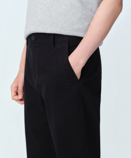 MUSINSA STANDARD（ムシンサスタンダード）の「コンフォートストレートチノパンツ[ブラック]（その他パンツ・メンズ・その他・26/27/28/29/30/31/32/33/34/36/38/40/42）」の6枚目の写真