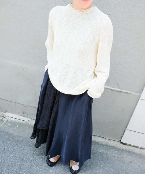 DOLLUPOOPS(ドールアップウップス)の「Asymmetry Design Skirt(アシメデザインスカート)(スカート・レディース・ベージュ/ネイビー/ターコイズブルー・FREE)」の5枚目の写真