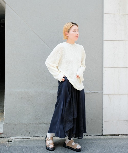 DOLLUPOOPS(ドールアップウップス)の「Asymmetry Design Skirt(アシメデザインスカート)(スカート・レディース・ベージュ/ネイビー/ターコイズブルー・FREE)」の7枚目の写真
