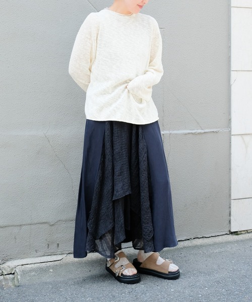 DOLLUPOOPS(ドールアップウップス)の「Asymmetry Design Skirt(アシメデザインスカート)(スカート・レディース・ベージュ/ネイビー/ターコイズブルー・FREE)」の4枚目の写真