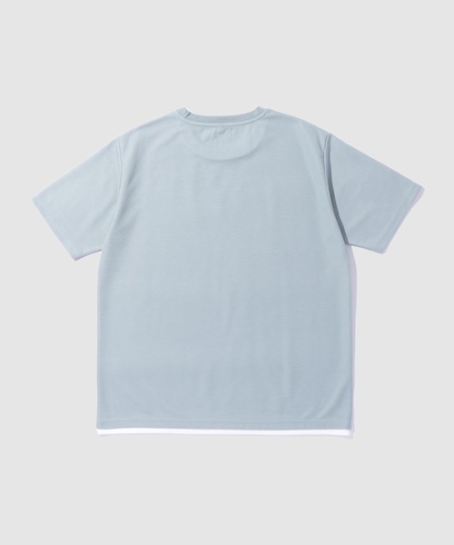 NAVY(ネイビー)の「【SARARI /サラリ】接触冷感 速乾 フェイクレイヤード クルーネック Tシャツ(Tシャツ/カットソー・メンズ・グレー/ネイビー/グリーン/ブラック・S/M/L/XL)」の5枚目の写真