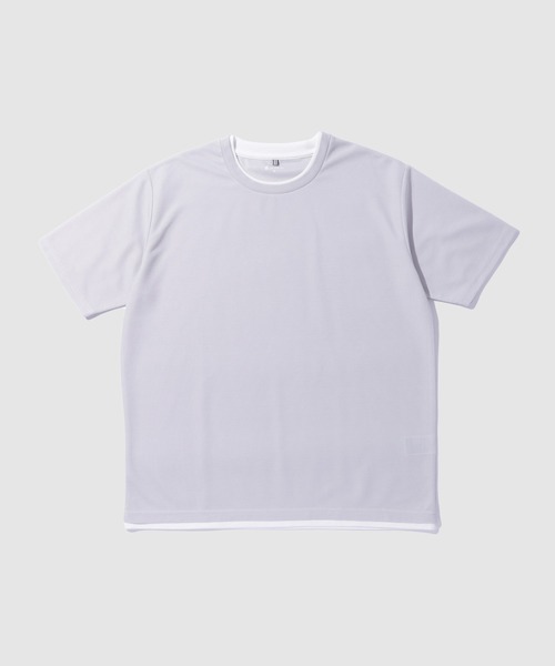 NAVY(ネイビー)の「【SARARI /サラリ】接触冷感 速乾 フェイクレイヤード クルーネック Tシャツ(Tシャツ/カットソー・メンズ・グレー/ネイビー/グリーン/ブラック・S/M/L/XL)」の11枚目の写真