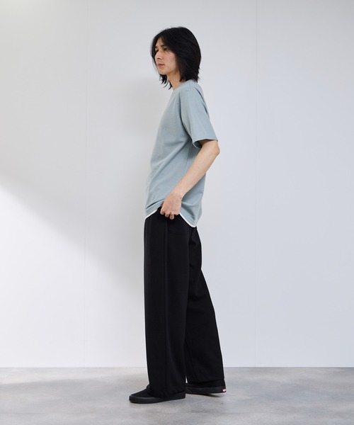 NAVY(ネイビー)の「【SARARI /サラリ】接触冷感 速乾 フェイクレイヤード クルーネック Tシャツ(Tシャツ/カットソー・メンズ・グレー/ネイビー/グリーン/ブラック・S/M/L/XL)」の20枚目の写真