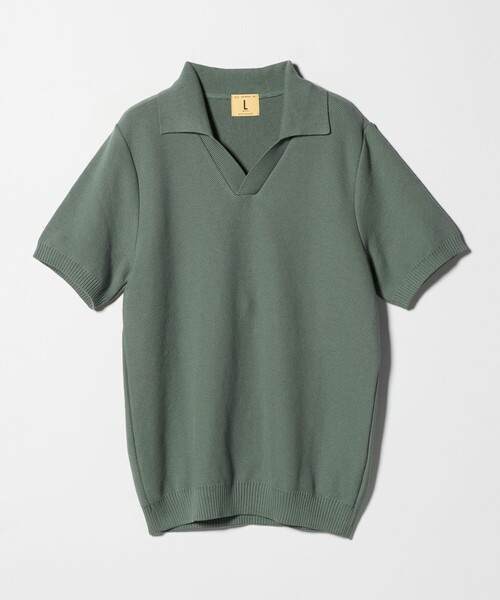 Steven Alan(スティーブンアラン)の「<NITTO KNITWEAR> AGOP PL/ニット(ポロシャツ・メンズ・ネイビー/オリーブ・L/XL)」の1枚目の写真