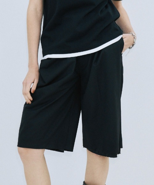 JOSE MOON(ジョゼムーン)の「DRAPE HALF PANTS/ドレープハーフパンツ(その他パンツ・レディース・ブラック・38/36)」の1枚目の写真