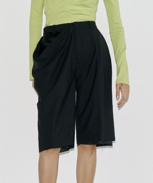 JOSE MOON(ジョゼムーン)の「DRAPE HALF PANTS/ドレープハーフパンツ(その他パンツ・レディース・ブラック・38/36)」の3枚目の写真