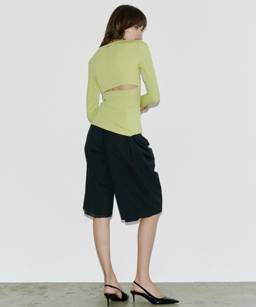 JOSE MOON(ジョゼムーン)の「DRAPE HALF PANTS/ドレープハーフパンツ(その他パンツ・レディース・ブラック・38/36)」の8枚目の写真