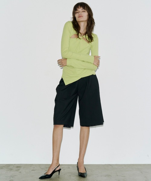 JOSE MOON(ジョゼムーン)の「DRAPE HALF PANTS/ドレープハーフパンツ(その他パンツ・レディース・ブラック・38/36)」の5枚目の写真