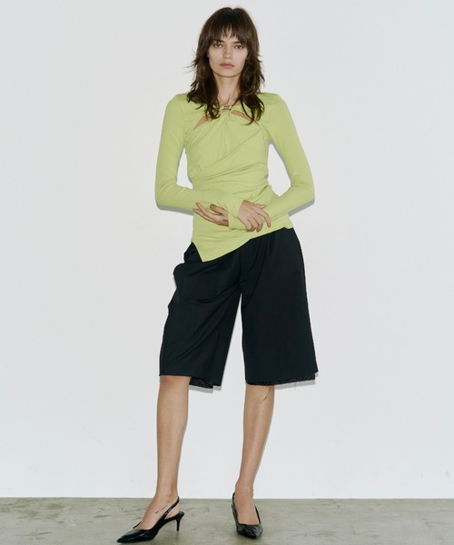 JOSE MOON(ジョゼムーン)の「DRAPE HALF PANTS/ドレープハーフパンツ(その他パンツ・レディース・ブラック・38/36)」の6枚目の写真