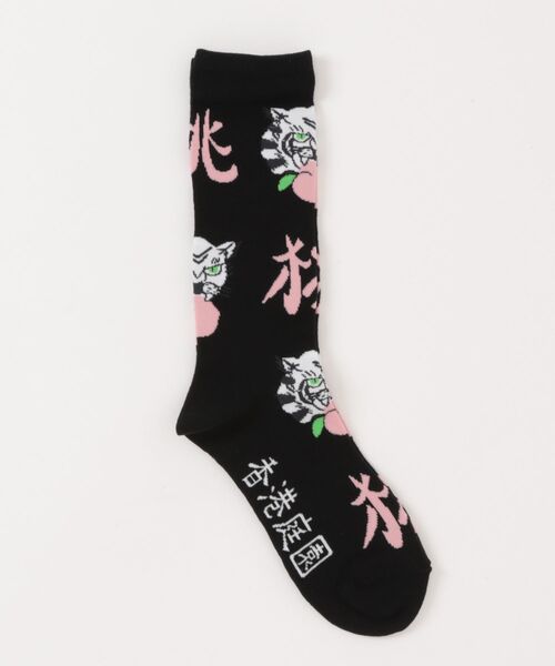 RNA（アールエヌエー）の「E5101 PINKMOTEL 桃虎ソックス（ソックス/靴下・レディース・イエロー/ピンク/ブラック/レッド・FREE）」の16枚目の写真