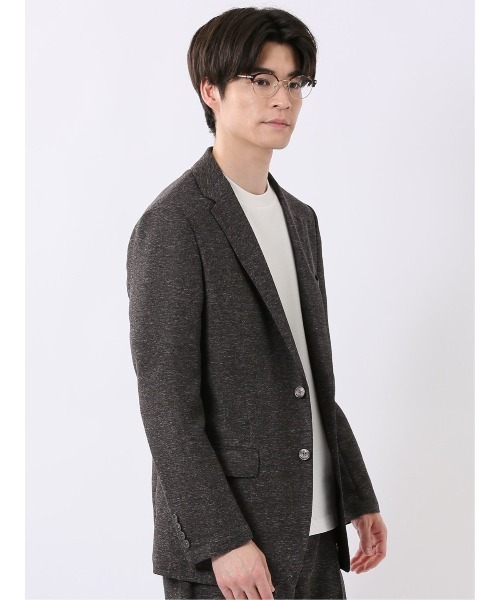 TAKA-Q(タカキュー)の「【軽量 吸水速乾 ストレッチ ハンドウォッシャブル】タカキュー 麻調 スリム 2ボタン ジャケット 茶(セットアップ可能)(スーツジャケット・メンズ・ブラウン・MEDIUM/X-LARGE/LARGE/3L/S)」の22枚目の写真