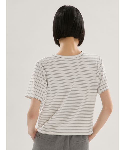 emmi(エミ)の「ソフトタッチクロップドTシャツ(Tシャツ/カットソー・レディース・ブラック/その他/ピンク・F)」の20枚目の写真