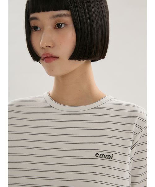 emmi(エミ)の「ソフトタッチクロップドTシャツ(Tシャツ/カットソー・レディース・ブラック/その他/ピンク・F)」の22枚目の写真
