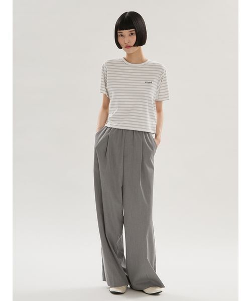 emmi(エミ)の「ソフトタッチクロップドTシャツ(Tシャツ/カットソー・レディース・ブラック/その他/ピンク・F)」の7枚目の写真