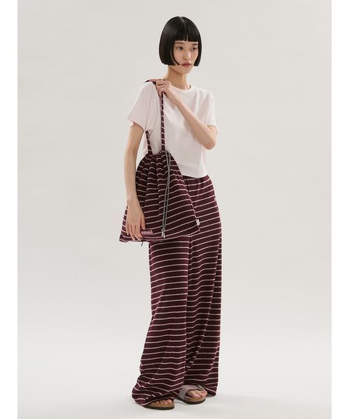 emmi(エミ)の「ソフトタッチクロップドTシャツ(Tシャツ/カットソー・レディース・ブラック/その他/ピンク・F)」の10枚目の写真