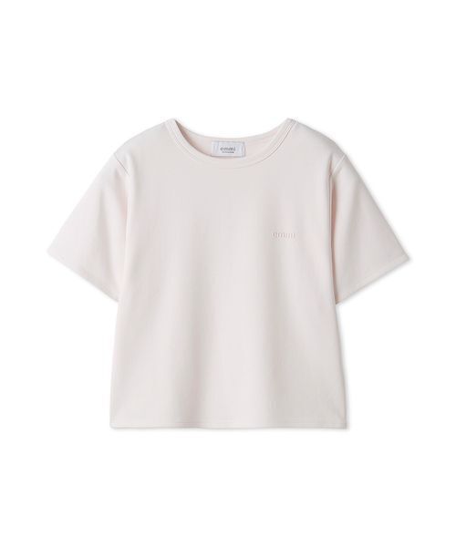 emmi(エミ)の「ソフトタッチクロップドTシャツ(Tシャツ/カットソー・レディース・ブラック/その他/ピンク・F)」の15枚目の写真