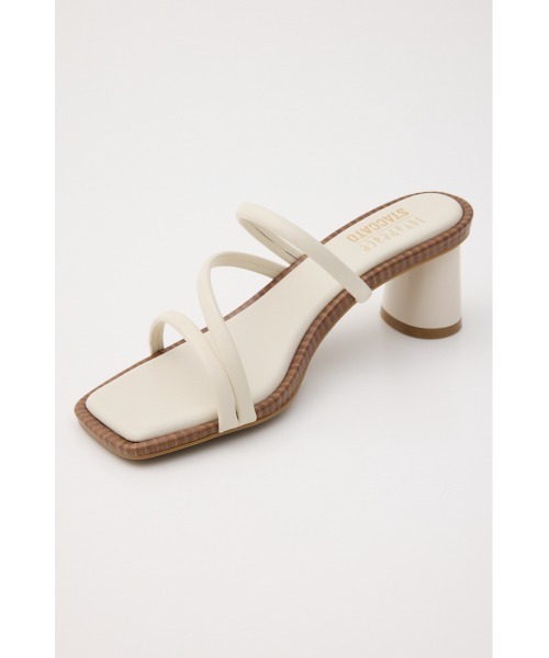 STACCATO(スタッカート)の「ナハラスクエアミュールサンダル(サンダル・レディース・ホワイト/ブラック・22.5cm/23cm/23.5cm/24cm)」の5枚目の写真
