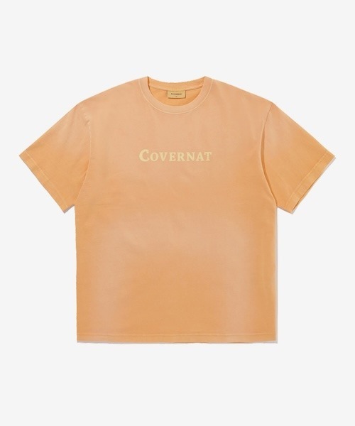 COVERNAT（カバーナット）の「[SOOBIN着用] CENTER LOGO PIGMENT T-SHIRT（Tシャツ/カットソー・メンズ・オレンジ/チャコールグレー/ブルー・X-LARGE/LARGE/MEDIUM/SMALL/X-SMALL）」の3枚目の写真
