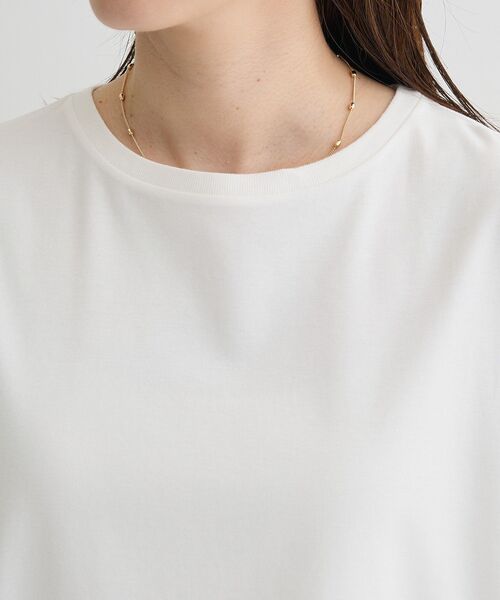 Green Parks(グリーンパークス)の「華やぎカットソー(アシメヘム)(Tシャツ/カットソー・レディース・ブラック/ネイビー/オフホワイト・FREE)」の12枚目の写真