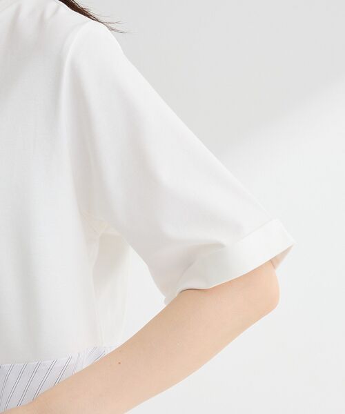 Green Parks(グリーンパークス)の「華やぎカットソー(アシメヘム)(Tシャツ/カットソー・レディース・ブラック/ネイビー/オフホワイト・FREE)」の13枚目の写真
