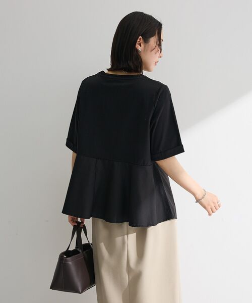 Green Parks(グリーンパークス)の「華やぎカットソー(アシメヘム)(Tシャツ/カットソー・レディース・ブラック/ネイビー/オフホワイト・FREE)」の20枚目の写真
