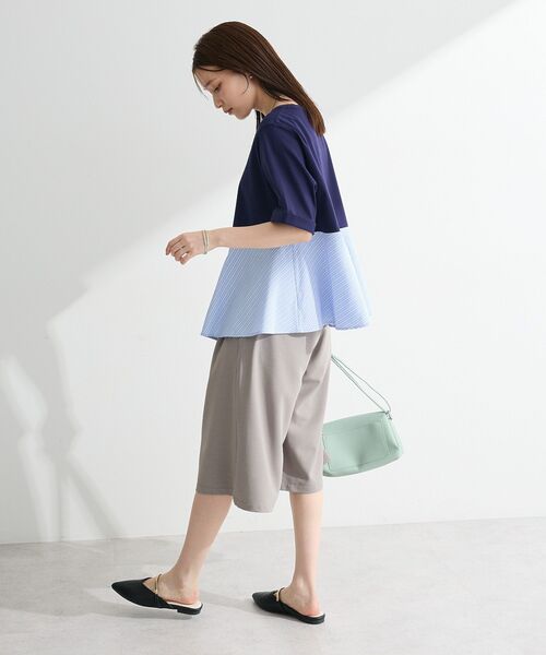 Green Parks(グリーンパークス)の「華やぎカットソー(アシメヘム)(Tシャツ/カットソー・レディース・ブラック/ネイビー/オフホワイト・FREE)」の22枚目の写真