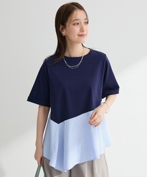 華やぎカットソー(アシメヘム)