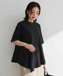 華やぎカットソー(アシメヘム)