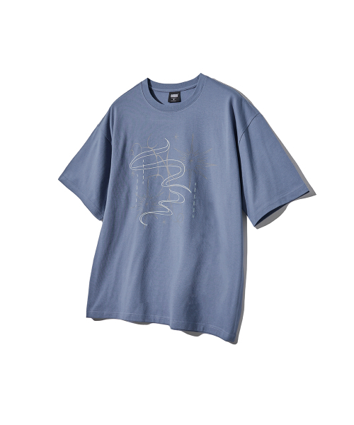 GAKKAI UNIONS（ガッカイユニオンズ）の「フラッシュカーブ 半袖Tシャツ デニムブルー（Tシャツ/カットソー・レディース・その他・MEDIUM/LARGE）」の4枚目の写真