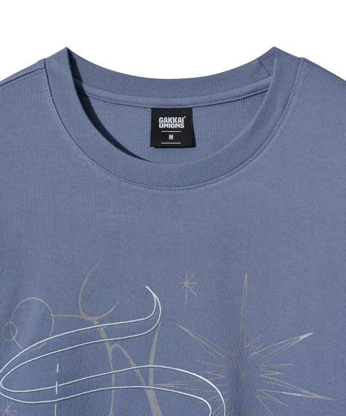 GAKKAI UNIONS（ガッカイユニオンズ）の「フラッシュカーブ 半袖Tシャツ デニムブルー（Tシャツ/カットソー・レディース・その他・MEDIUM/LARGE）」の5枚目の写真