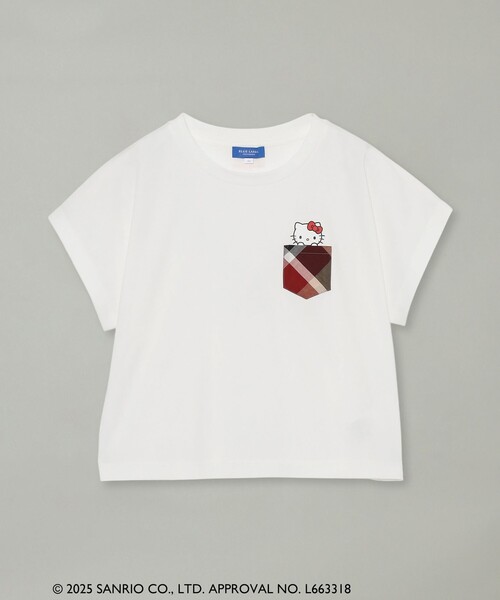 BLUE LABEL CRESTBRIDGE(ブルーレーベルクレストブリッジ)の「【ハローキティコラボ】ポケットTシャツ(Tシャツ/カットソー・レディース・ホワイト/ブラック・38)」の19枚目の写真