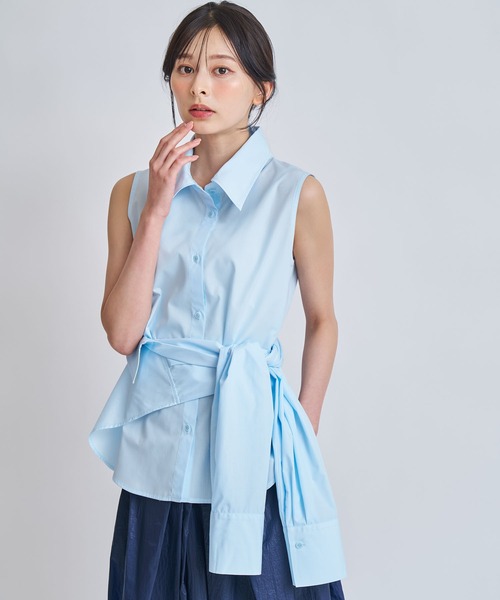 NOELA（ノエラ）の「マルチウェイレイヤードシャツ（シャツ/ブラウス・レディース・オフホワイト/ラベンダー/サックスブルー・フリー）」の15枚目の写真