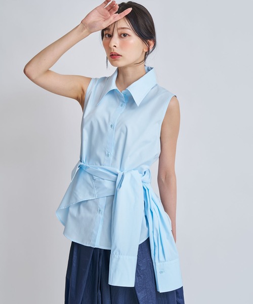 NOELA（ノエラ）の「マルチウェイレイヤードシャツ（シャツ/ブラウス・レディース・オフホワイト/ラベンダー/サックスブルー・フリー）」の16枚目の写真