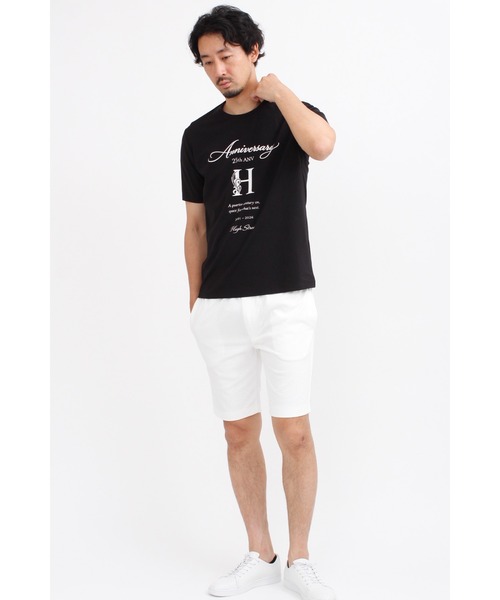 TORNADO MART(トルネードマート)の「HIGH STREET∴25thHロゴプリント半袖Tシャツ(Tシャツ/カットソー・メンズ・ホワイト/ブラック系・MEDIUM/LARGE/LL)」の5枚目の写真
