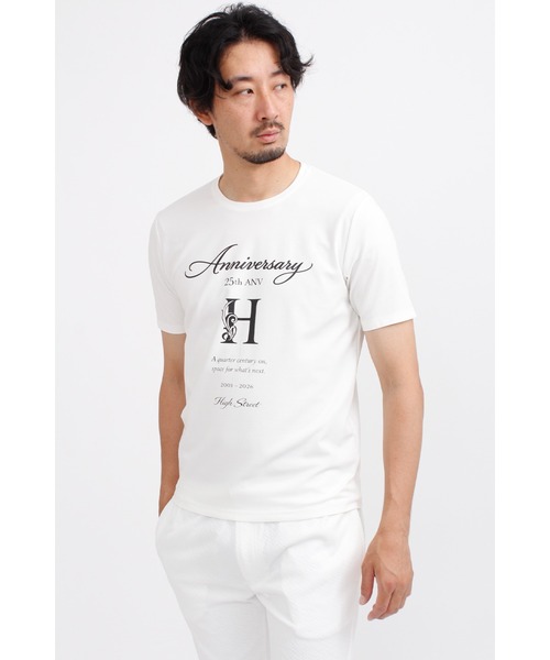 TORNADO MART(トルネードマート)の「HIGH STREET∴25thHロゴプリント半袖Tシャツ(Tシャツ/カットソー・メンズ・ホワイト/ブラック系・MEDIUM/LARGE/LL)」の7枚目の写真