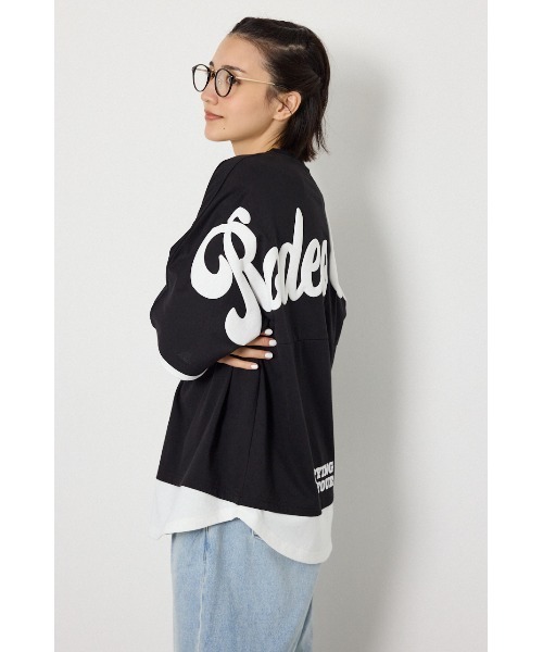 RODEO CROWNS WIDE BOWL(ロデオクラウンズワイドボウル)の「フェイクレイヤードロゴトップス(その他トップス・レディース・オレンジ/ブラック/カーキ/オフホワイト・FREE)」の10枚目の写真