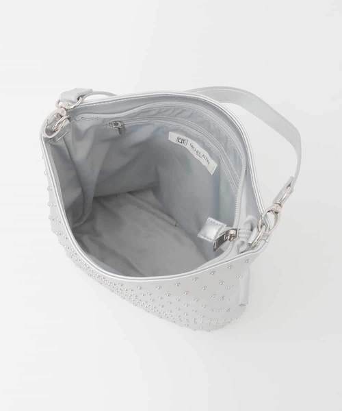MK MICHEL KLEIN（エムケーミッシェルクラン）の「[2WAY/軽量]スタッズワンハンドルバッグ（ショルダーバッグ・レディース・アイボリー/ブラック・00）」の11枚目の写真