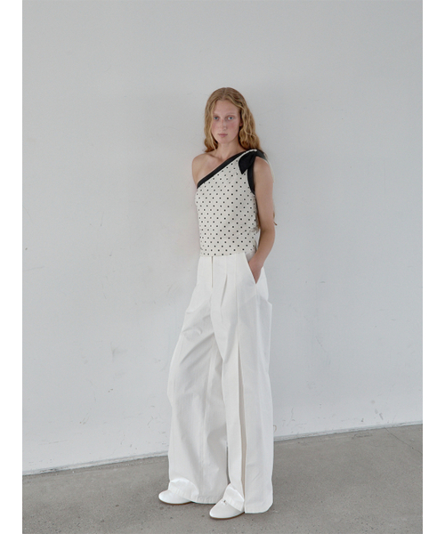 Kijun（キジュン）の「Polka Dot Scarf Top Ivory（Tシャツ/カットソー・レディース・その他・MEDIUM/LARGE/SMALL）」の2枚目の写真