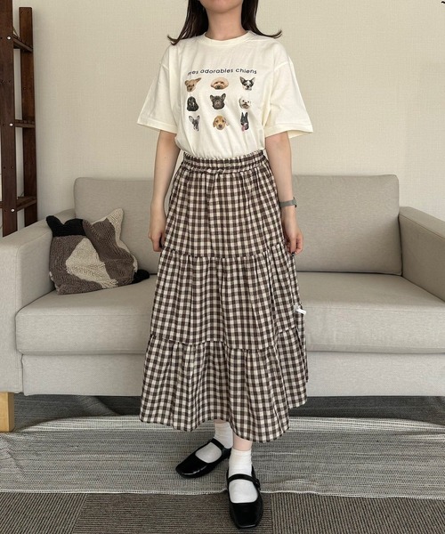 boemy（ボエミー）の「DOGプリント半袖Tシャツ（Tシャツ/カットソー・レディース・アイボリー・SMALL）」の9枚目の写真