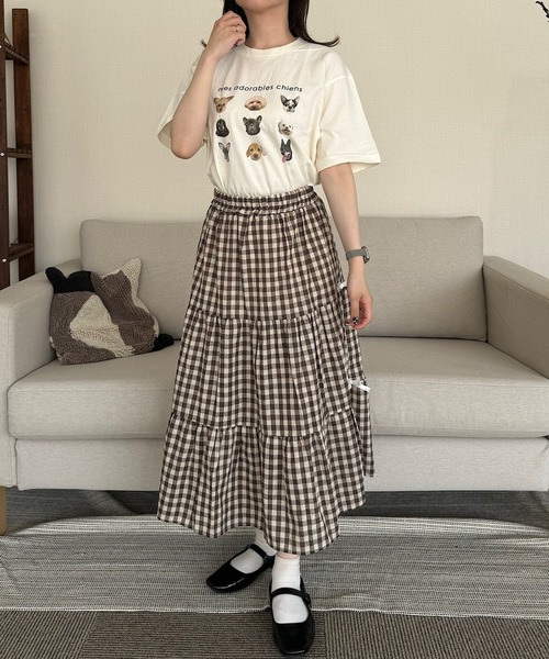 boemy（ボエミー）の「DOGプリント半袖Tシャツ（Tシャツ/カットソー・レディース・アイボリー・SMALL）」の10枚目の写真